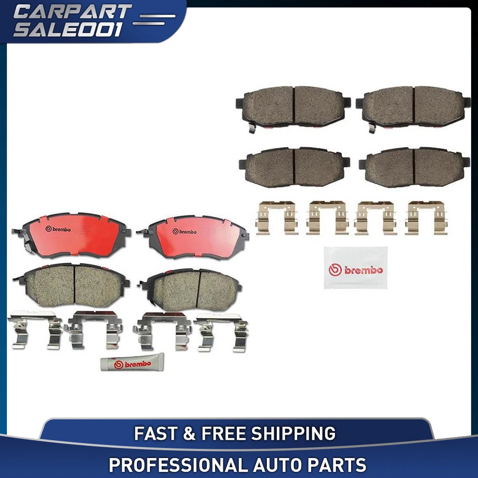 Juego de pastillas de freno de disco delanteras y traseras Brembo para Subaru B9 Tribeca 2006-2007 Foto 1 de 4