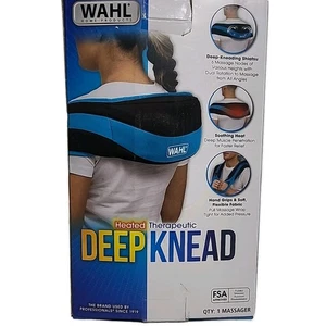 Wahl Heated Therapeutic Deep Knead Massage Wrap Back and Shoulder, Blue/Black - Picture 1 of 4
