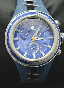 Nuovo Raro Orologio ADIDAS Adi-Star-Pro Cronografo Data Uomo 42mm Quarzo SS WR 200M - Foto 1 di 13