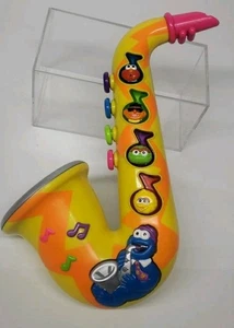 VTG 1999 Sesame Street Musical Saxophone Cookie Monster Talks & Lights Up Mattel - Picture 1 of 9