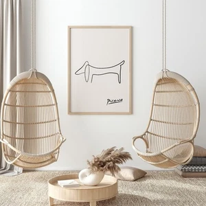 Impresión Picasso, póster Picasso, impresión artística de línea de perro Pablo Picasso, impresión Dachshund - Imagen 1 de 3