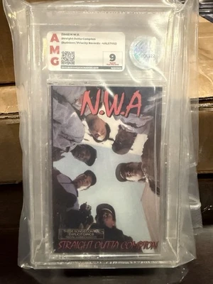 NWA Straight Outta Compton Audio Cassette Tape 1988 Gangsta Rap Eazy E AMG 9 - Image 1 of 2