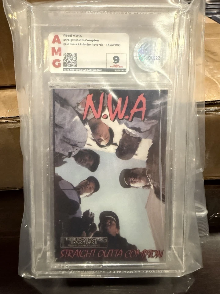NWA Straight Outta Compton Audio Cassette Tape 1988 Gangsta Rap Eazy E AMG 9 - Image 1 of 2