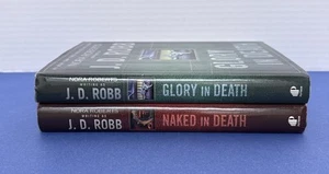 NAKED IN DEATH  + GLORY IN DEATH ~ HC Books ~ J.D. Robb ~ Nora Roberts ~ SIGNED - Picture 1 of 13