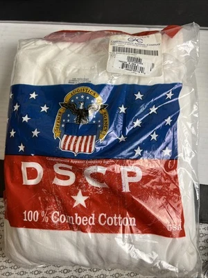 Paquete de 3 camisetas blancas de colección para hombre L Crew hechas en EE. UU. DSCP militar 2002 100 % algodón Foto 1 de 3