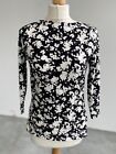 M&S blck and white patterned top size 12 New with tags Casual Long Sleeves