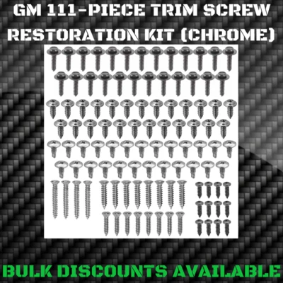 1969-1988 GM G BODY Interior Exterior Trim Engine Bay Screw Bolt Kit OEM CHROME - Image 1 of 2