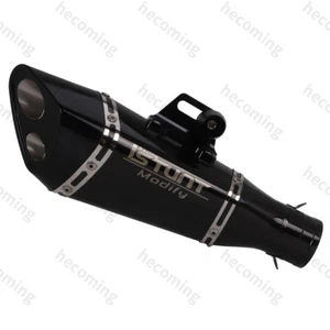 Motorcycle Exhaust 51mm Slip On Muffler for Kawasaki Yamaha Honda (Double Tube) - Imagen 1 de 4
