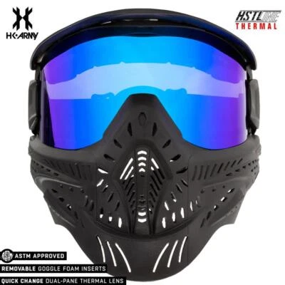 HK Army HSTL Paintball Goggle Mask with Anti Fog Thermal Lens - Black Ice Lens