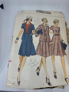 Rare Vogue Vintage 40's Dress Jacket Pattern #9078 Sz 12 Cut - Picture 1 of 5