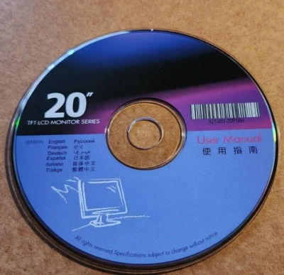 20" TFT-LCD Monitor Series User Manual CD - Image 1 of 2