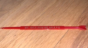Vintage ST. ADELE LODGE - SWIZZLE STICK Quebec Canada - Picture 1 of 4