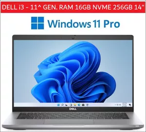 Computer Pc Laptop Notebook Portatile Dell i3 14" 16GB 256GB NVME WiFi Dual Band - Foto 1 di 9