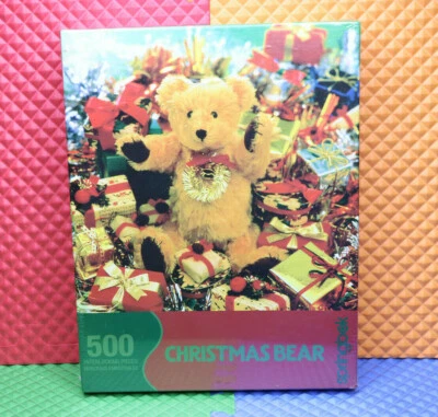 2002 Springbok Christmas Bear Holiday 500 Piece Jigsaw Puzzle Interlocking - Image 1 of 4