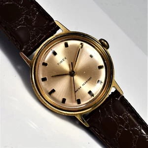 Vintage 1972 Timex Sprite Water Resistant Sweep Hand Men Watch Service Keep Time - Picture 1 of 8