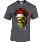 Horror Xmas Skull - T-shirt, Unisex S - 5XL, Christmas Gothic Death, Blood Drips