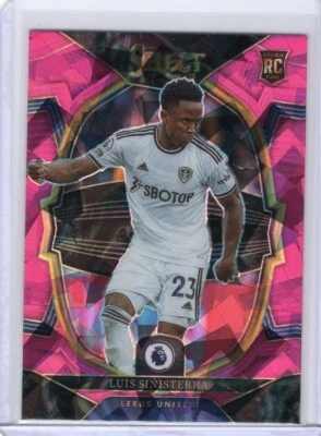 2022-23 Panini Select Premier League Luis Sinisterra Pink Cracked Ice Rookie RC - Image 1 of 2