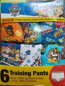Paw Patrol Underwear 2T Toddler 6 Pair Potty Training Pants Cotton Blend - Picture 1 of 2