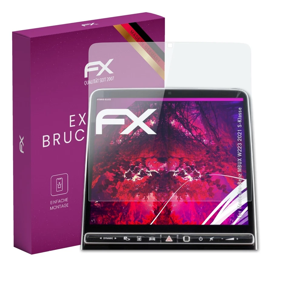 atFoliX Displayfolie für Mercedes-Benz MBUX W223 2021 S-Klasse 9H Schutzpanzer - Bild 1 von 4