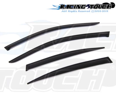 Dark Smoke Outside Mount Window Visor Rain Guard 4pcs BMW 525i 530i 545i 2004-10 - Image 1 of 4