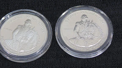 Lot 2 George Washington Half Dollar Coins 250th Anniversary Silver 1732-1982  - Image 1 of 4