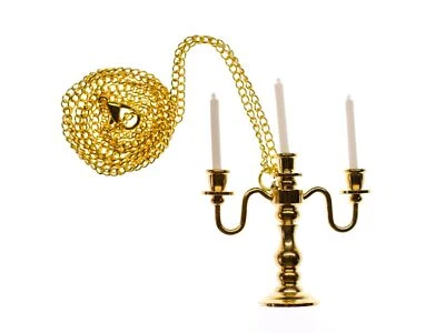 Candelabro A Tre Bracci Catena 60Cm Candelabro Collana Miniblings Gol - Immagine 1 di 4