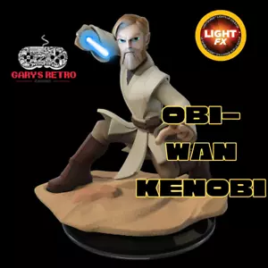 Disney Infinity 3.0 Figure Light FX Obi-Wan Kenobi Star Wars - spada laser funziona - Foto 1 di 4
