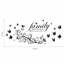 Wall Stickers for Art Decoration - Text and Butterflies