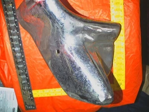 VINTAGE CHROME FENDER PART branded 1951 DIRTY/UNCLEANED A FEW SMALL DENTS - Picture 1 of 20