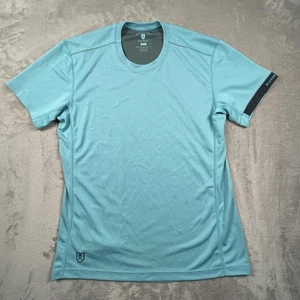 Bluesmiths Shirt Mens XL Blue Performance Waterwear Short Sleeve Zip Pocket - Picture 1 of 8