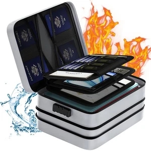 5200℉ Fireproof Document Bag with lock, Expandable Large Capacity Document Or... - Picture 1 of 8