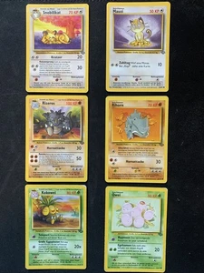6x Dschungel Deutsch Pokemon Karten Snobilikat Mauzi Rizeros Rihorn Kokowei Owei - Bild 1 von 13