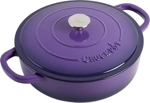 Crock-Pot Artisan Emailliert Gusseisen Schmorpfanne mit Deckel, 5 Quart, Lavendel Lila - Bild 1 von 8