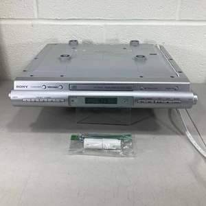 SONY Space Saver CD AM FM Radio ICF-CDK50 ~ Under Cabinet w/ Mounting Hardware - Picture 1 of 15