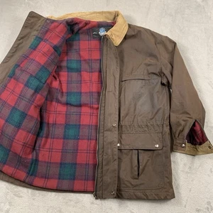 Chaqueta de Cera Swanndri Para Hombre Mediana Marrón Lana Nueva Zelanda Forrada Buffalo Check Hunt - Imagen 1 de 15