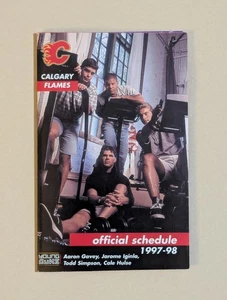 1997-98 Calgary Flames Hockey Pocket Schedule NHL  🏒🥅 - Picture 1 of 2
