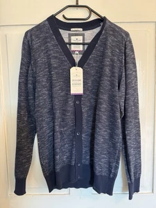 Tom Tailor Strickjacke V-Ausschnitt Fitted Dunkel Blau Kinder Jungen Gr. 176 - Bild 1 von 4