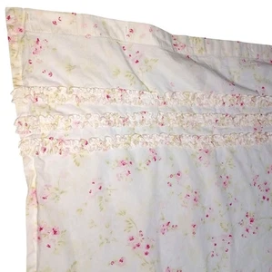 Simply Shabby Chic Cotton Shower Curtain Pink Floral Ruffle 72x72 Cottagecore - Picture 1 of 7