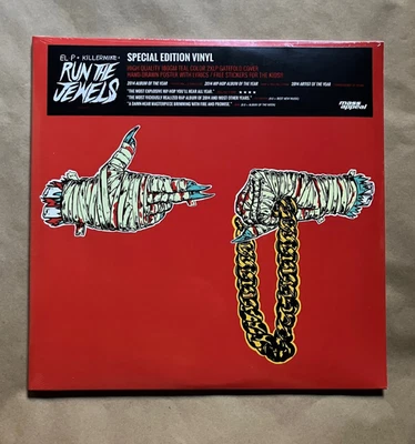 RUN THE JEWELS 2 2LP 2015 Vinyl Teal Colored Vinyl Deluxe SEALED NEW Gangsta Boo - Image 1 of 4