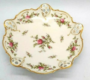Rosenthal Moliere Moosrose 2984 34 6" Decorative Reticulated Plate Germany - Picture 1 of 5