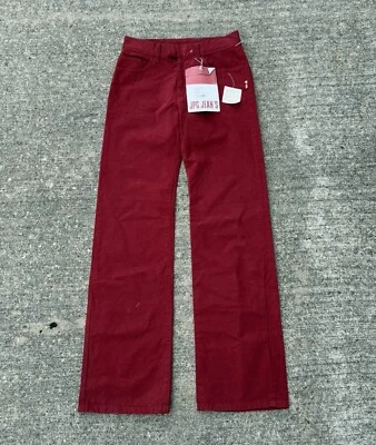 NUEVO CON ETIQUETAS JPG Jeans Jean Paul Gaultier Damas Pantalones Talla 27 Rojo Bootcut De Colección Y2K Foto 1 de 4