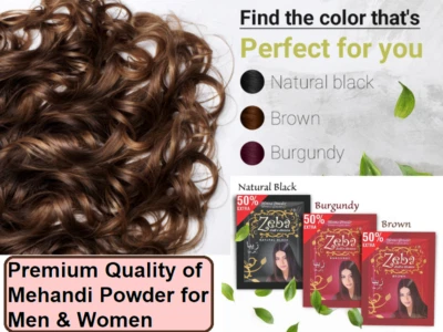 10 PACK Zeba Indian NATURAL Henna Hina Hair Colors Amla Aritha Shikakai ORGANIC - Image 1 of 4