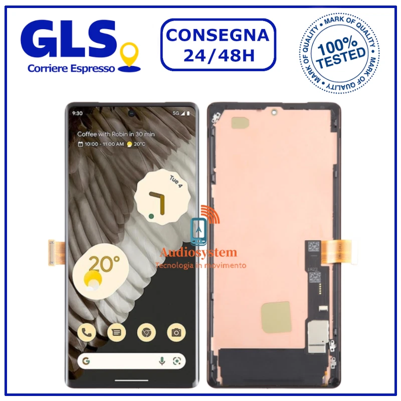 DISPLAY TOUCH SCREEN+FRAME OLED per GOOGLE PIXEL 7 PRO GP4BC GE2A SCHERMO VETRO