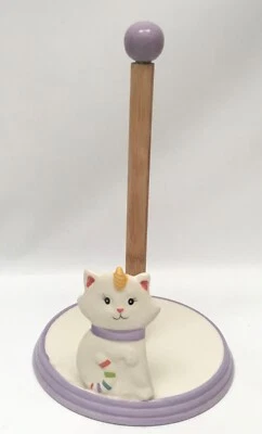 Unicorn Kitty White Cat Paper Towel Holder  - Image 1 of 3
