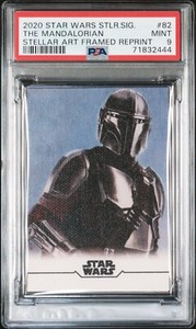 2020 Topps Star Wars Stellar Sketch Portrait Art Framed Han Luke /100 PSA MINT 9