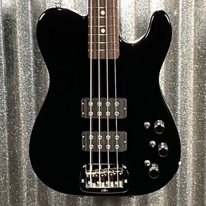 G&L USA Fullerton Deluxe ASAT 4 String Bass Jet Black & Bag #8120 - Picture 1 of 11