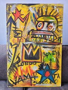 JEAN-MICHEL BASQUIAT OIL ON CANVAS PAINTING SIGNED AND SEALED MEASURES 40CMX60CM