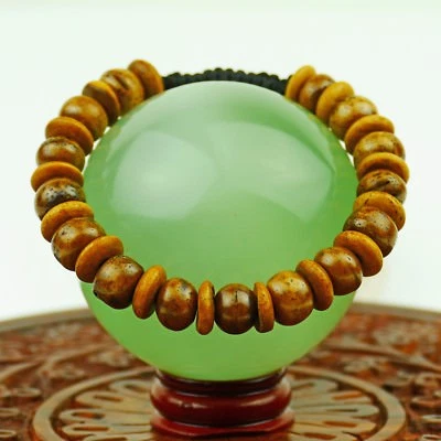 Bracciale Marrone Surfer Yak Nepal Buddismo Perline Gioielli 99 - Immagine 1 di 2