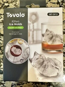 NIB Tovolo - Kitten ICE MOLD - Set of 2 - NEW , slow melting! - Picture 1 of 2