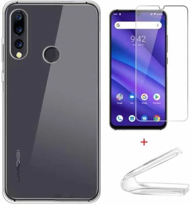 PHONETHRONE COVER CUSTODIA + PELLICOLA IN VETRO TEMPERATO PER UMIDIGI A5 PRO TRASPARENTE
